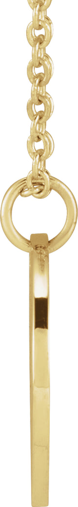 14K Yellow Gold Poppy August Birth Flower 16-18" Necklace