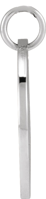 14K White Daffodil March Birth Flower Pendant