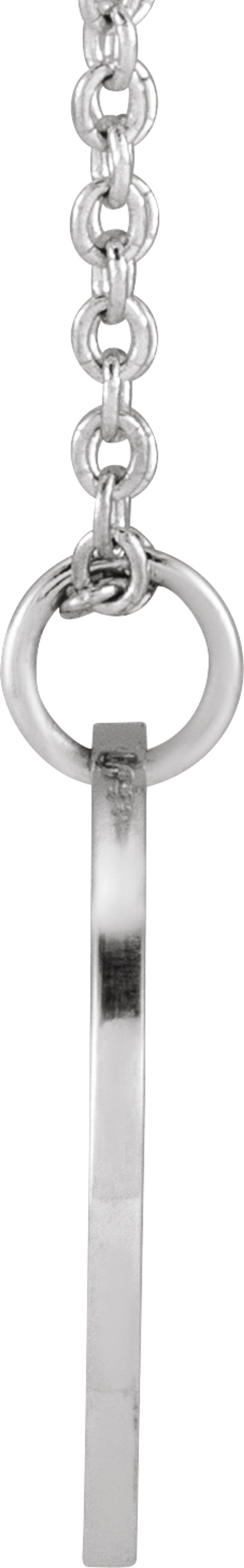 14K White Waterlily July Birth Flower Pendant