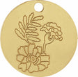 14K Yellow October Marigold Flower Dangle 