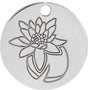 Sterling Silver July Waterlily Flower Dangle 