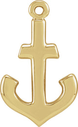 14K Yellow Anchor Dangle