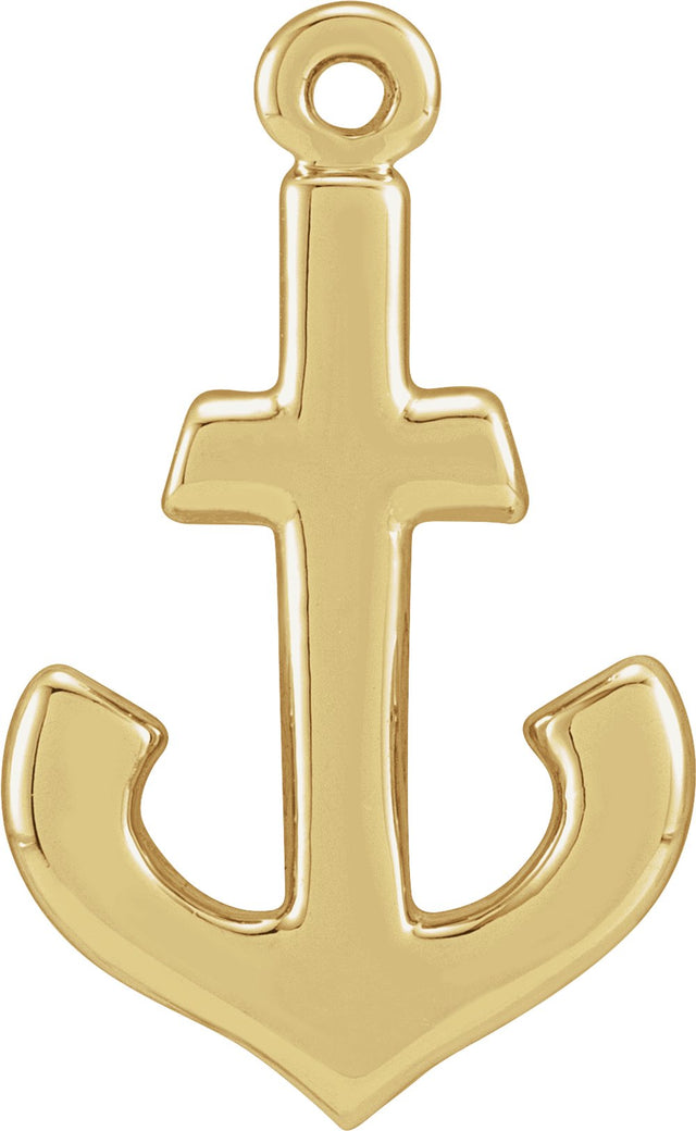 14K Yellow Anchor Dangle