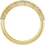 14K Yellow 3/8 CTW Lab-Grown Diamond Scattered Anniversary Band