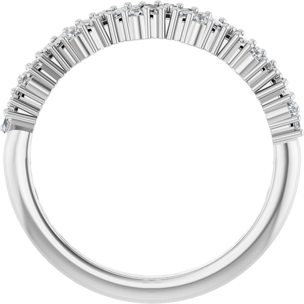 14K White 3/8 CTW Lab-Grown Diamond Scattered Anniversary Band