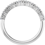 14K White 3/8 CTW Natural Diamond Scattered Anniversary Band