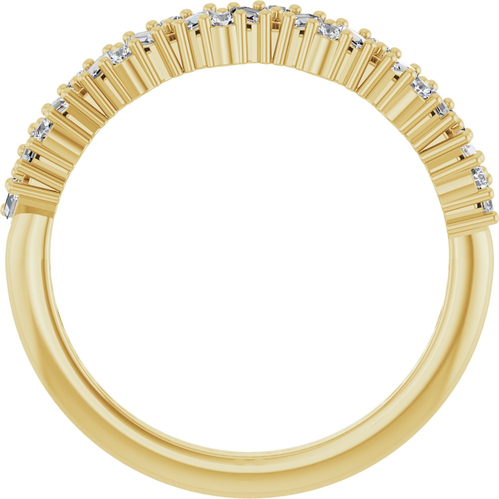 14K Yellow 3/8 CTW Natural Diamond Scattered Anniversary Band