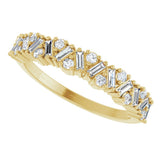 14K Yellow 3/8 CTW Natural Diamond Scattered Anniversary Band