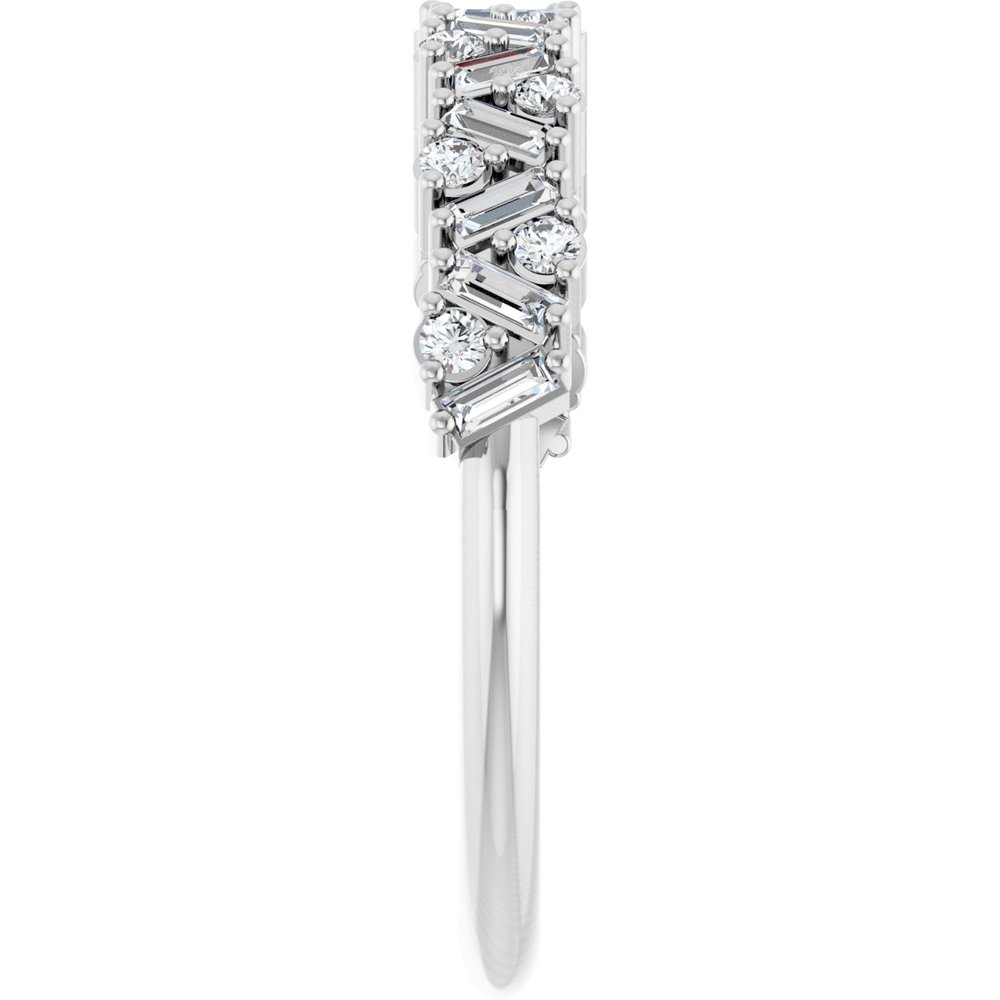 14K White 3/8 CTW Lab-Grown Diamond Scattered Anniversary Band