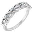 14K White 3/8 CTW Natural Diamond Scattered Anniversary Band
