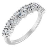 14K White 3/8 CTW Natural Diamond Scattered Anniversary Band