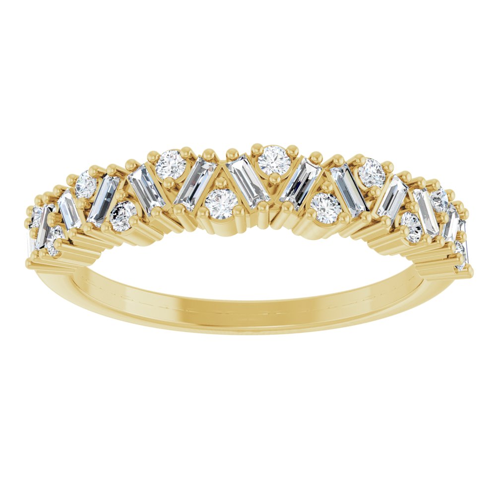 14K Yellow 3/8 CTW Lab-Grown Diamond Scattered Anniversary Band