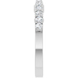 14K White 3/8 CTW Natural Diamond Anniversary Band