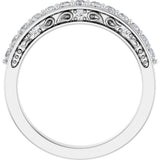 14K White 3/8 CTW Natural Diamond Anniversary Band