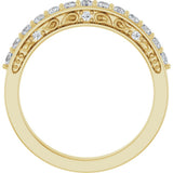 14K Yellow 3/8 CTW Natural Diamond Anniversary Band