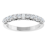 14K White 3/8 CTW Natural Diamond Anniversary Band