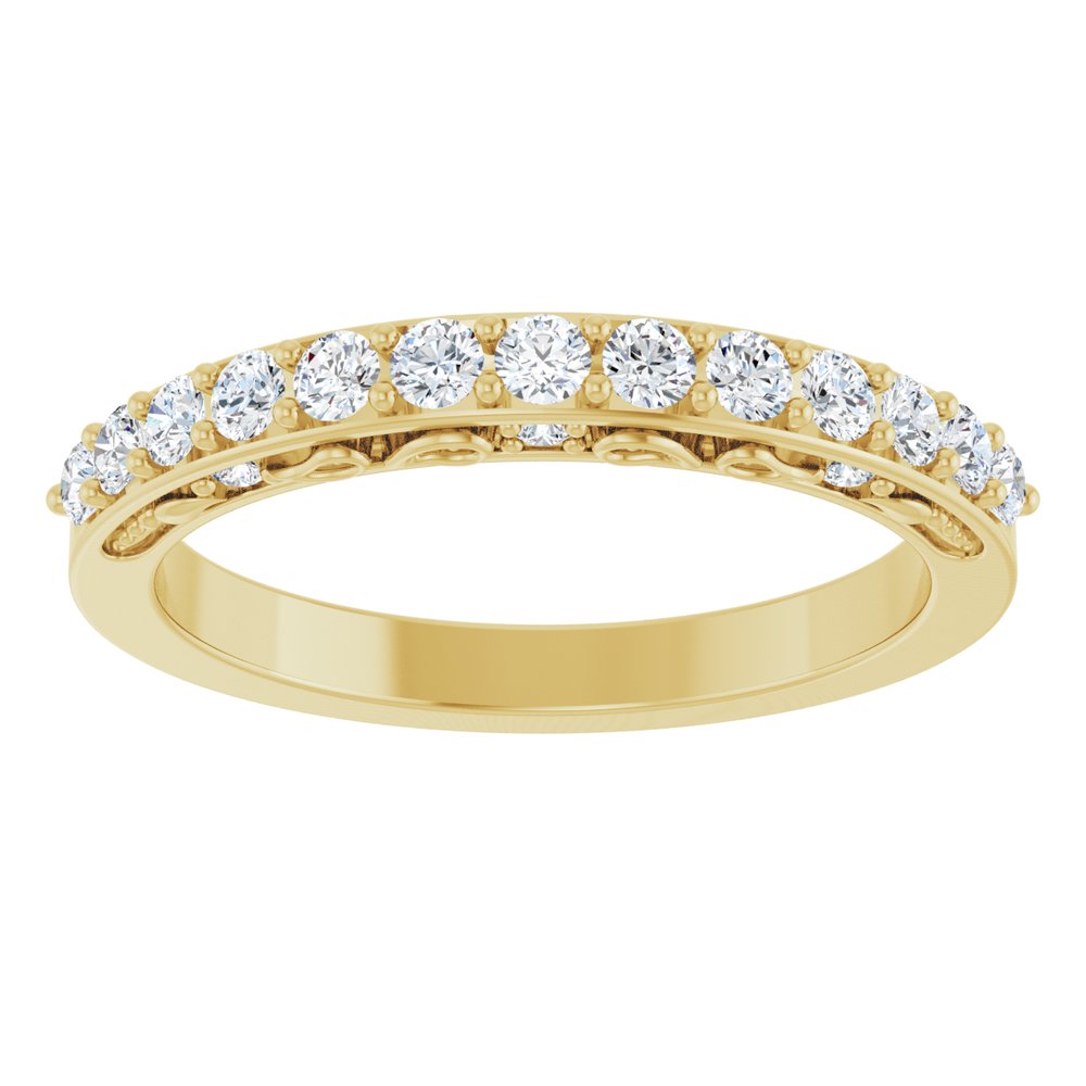 14K Yellow 3/8 CTW Natural Diamond Anniversary Band