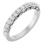 14K White 3/8 CTW Natural Diamond Anniversary Band