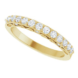 14K Yellow 3/8 CTW Natural Diamond Anniversary Band