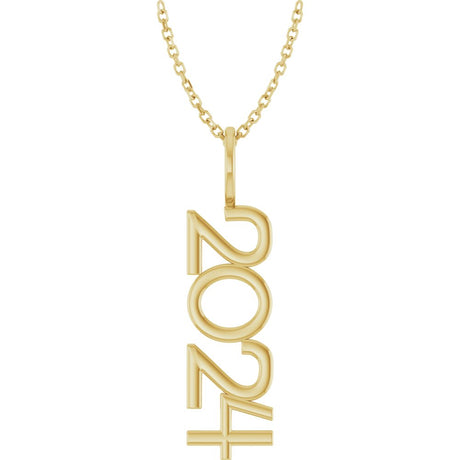 14K Yellow 2024 Year 16-18" Necklace