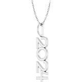 Sterling Silver 2024 Year 16-18" Necklace