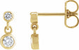 14K Yellow Gold 1/4 CTW Natural Diamond Two-Stone Earrings