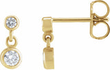 14K Yellow Gold 1/4 CTW Natural Diamond Two-Stone Earrings