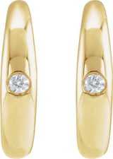14K Yellow Gold .03 CTW Natural Diamond 12 mm Hoop Earrings