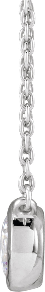 14K White 1/2 CTW Lab-Grown Diamond Adjustable 16-18" Necklace