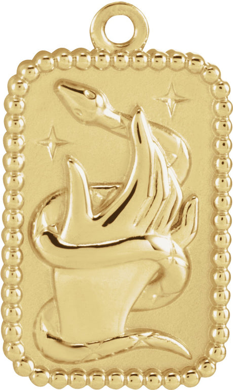 14K Yellow Snake Dangle