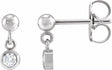 Sterling Silver 1/5 CTW Natural Diamond Bezel-Set Earrings