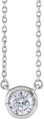14K White Gold 1/2 CTW Lab-Grown Diamond Adjustable 16-18" Necklace