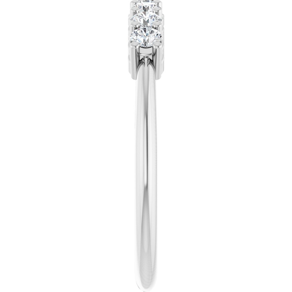 14K White 3/8 CTW Lab-Grown Diamond 7-Stone Anniversary Band