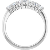 14K White 3/8 CTW Lab-Grown Diamond 7-Stone Anniversary Band