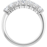14K White 5/8 CTW Lab-Grown Diamond 7-Stone Anniversary Band