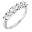 14K White 5/8 CTW Lab-Grown Diamond 7-Stone Anniversary Band