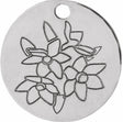 Sterling Silver December Narcissus Flower Dangle 