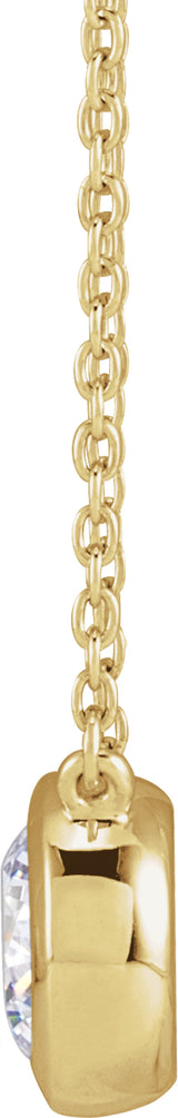 14K Yellow Gold 1 CTW Lab-Grown Diamond Adjustable 16-18" Necklace