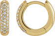 14K Yellow Gold 1/4 CTW Lab-Grown Diamond 12 mm Hinged Hoop Earrings