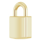 18K Yellow Gold-Plated Sterling Silver Engravable Lock Pendant