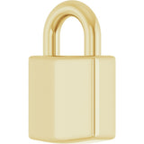 10K Yellow Gold Engravable Lock Pendant