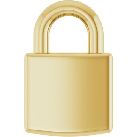 10K Yellow Gold Engravable Lock Pendant