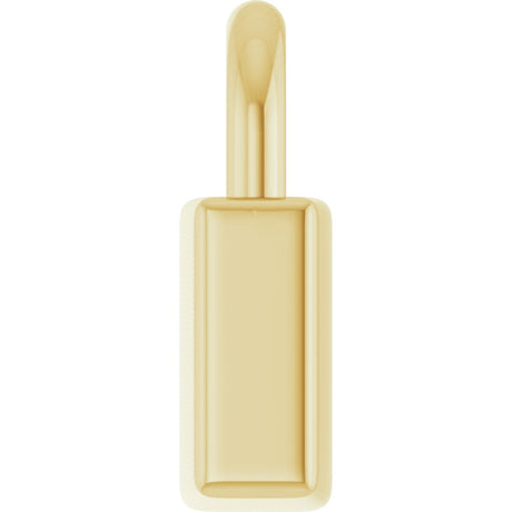 10K Yellow Gold Engravable Lock Pendant