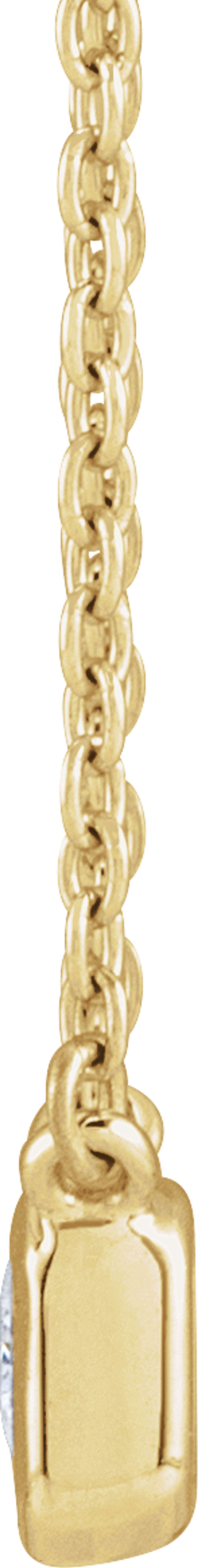 14K Yellow Gold 1/2 CTW Lab-Grown Diamond Adjustable 16-18" Necklace
