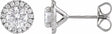 14K White Gold 1 CTW Lab-Grown Diamond Cocktail-Style Stud Earrings