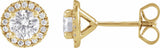 14K Yellow Gold 1 CTW Lab-Grown Diamond Cocktail-Style Stud Earrings