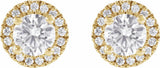 14K Yellow Gold 1 CTW Lab-Grown Diamond Cocktail-Style Stud Earrings