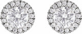 14K White Gold 1 CTW Lab-Grown Diamond Cocktail-Style Stud Earrings