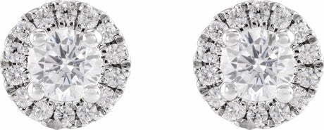 14K White Gold 1/2 CTW Lab-Grown Diamond Cocktail-Style Stud Earrings