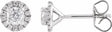 14K White Gold 1/2 CTW Lab-Grown Diamond Cocktail-Style Stud Earrings
